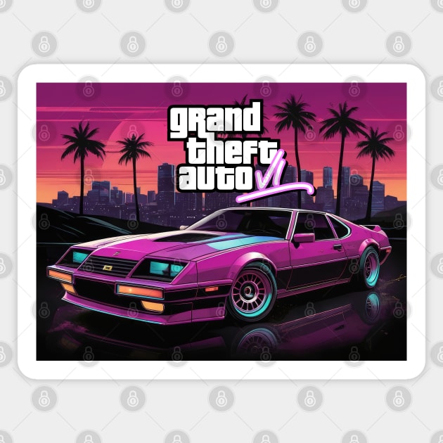 GTA 6 Sticker by Buff Geeks Art